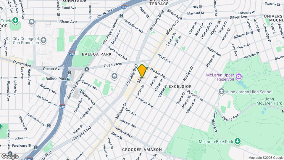 4799 Mission St Map and Location Details