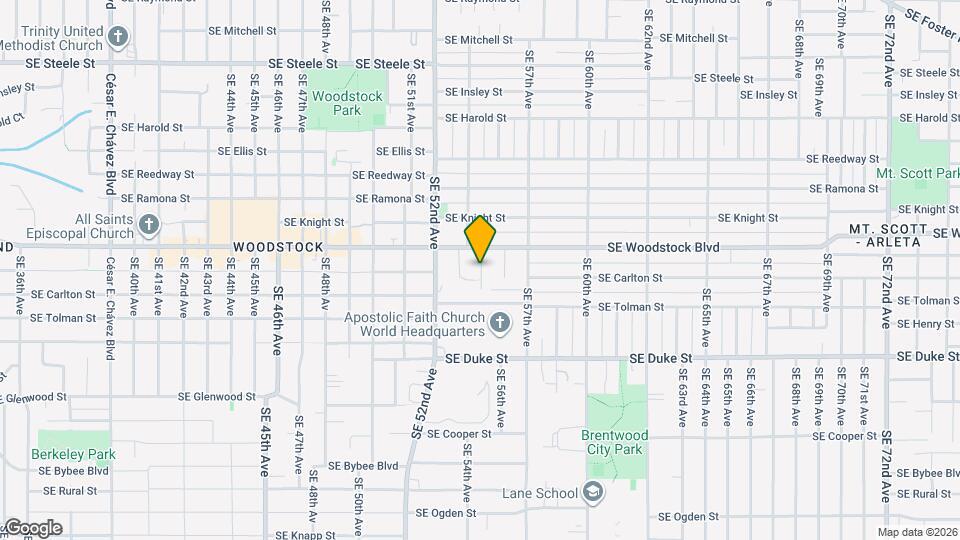 6107 SE 55th Ave Map and Location Details