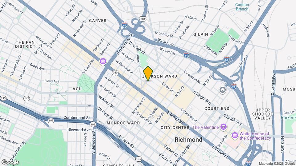 22 W Marshall St Map and Location Details