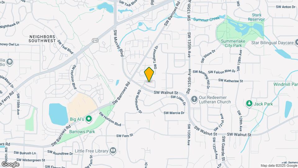 13933 SW Walnut Creek Way Map and Location Details