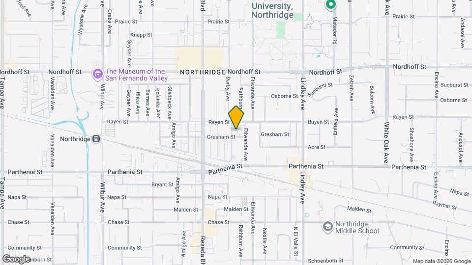 8808 Darby Ave Mapa y Detalles de la Ubicación