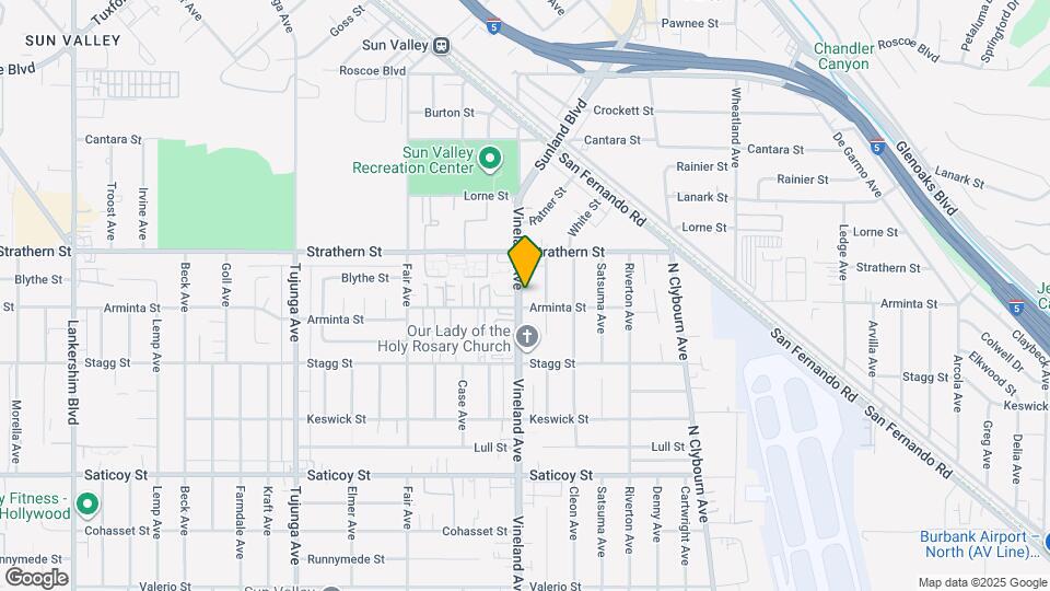 7912 Vineland Ave Map and Location Details