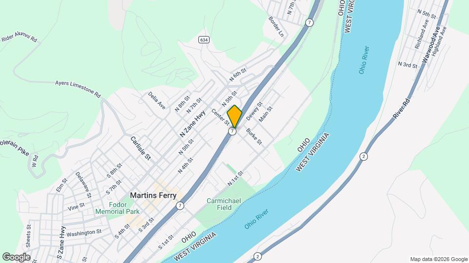 Martins Ferry Metropolitan Map and Location Details