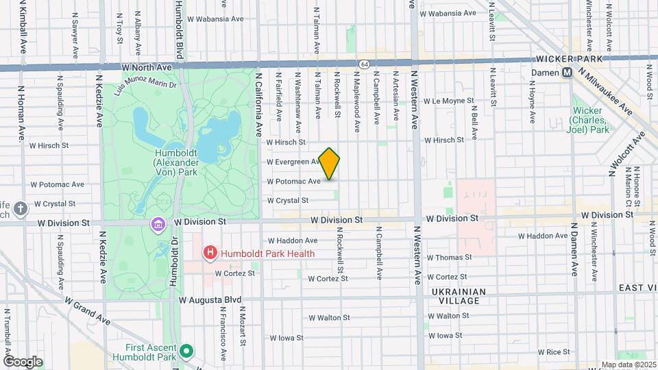 2615 W Potomac Ave-Unit -1 Map and Location Details