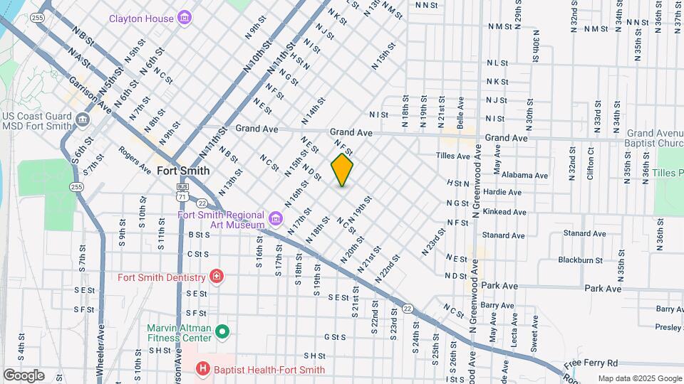 401 N 18th St Map and Location Details