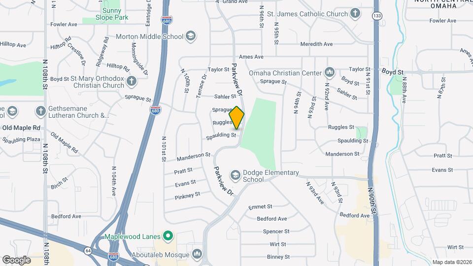 9610 Spaulding St Map and Location Details