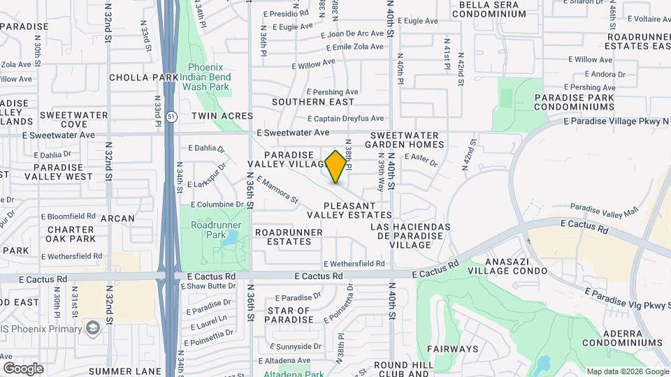 3827 E Larkspur Dr Map and Location Details