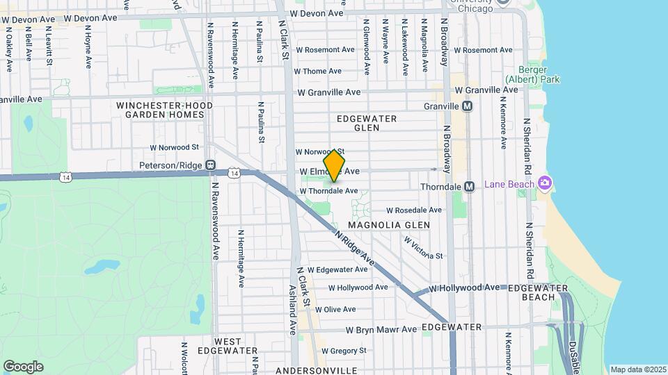 1456-1458 W Thorndale Ave Mapa y Detalles de la Ubicación