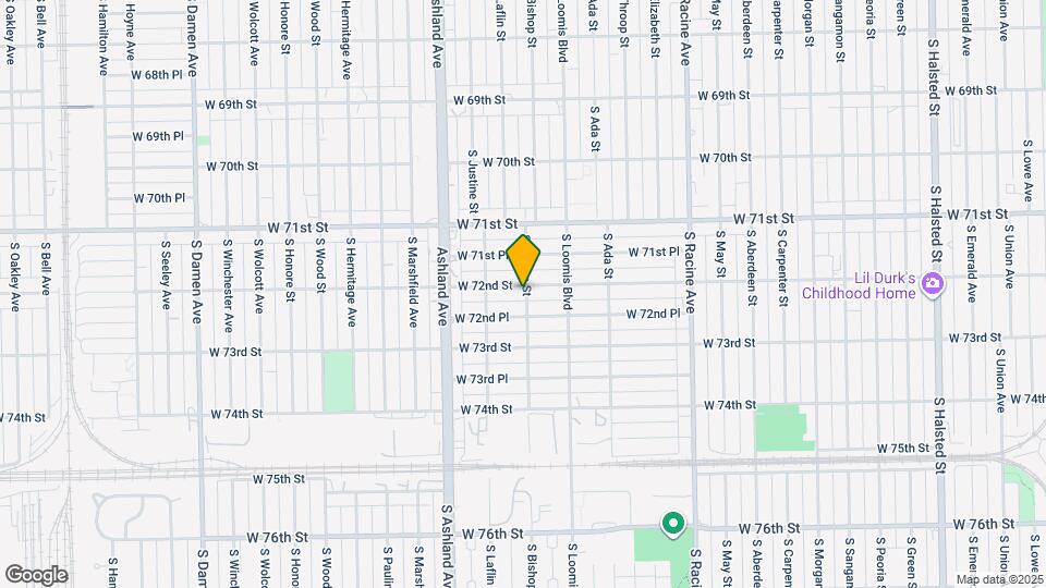 1445 W 72nd St Map and Location Details