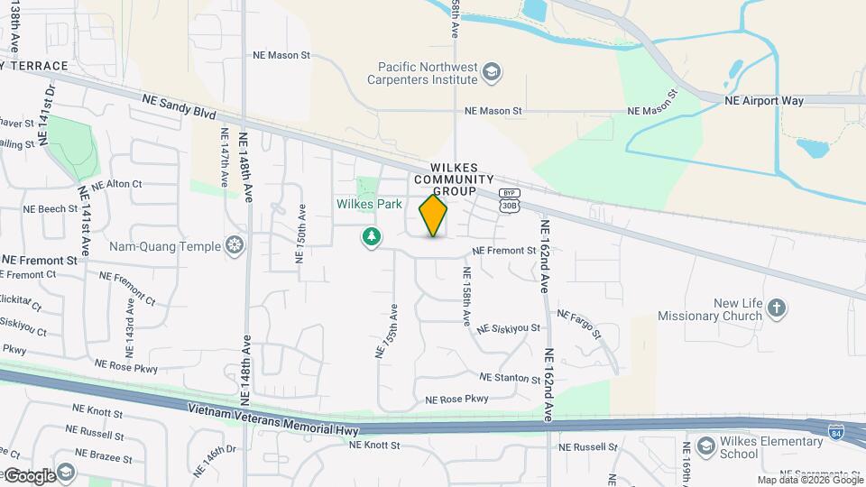 15704 NE Milton Pl Mapa y Detalles de la Ubicación