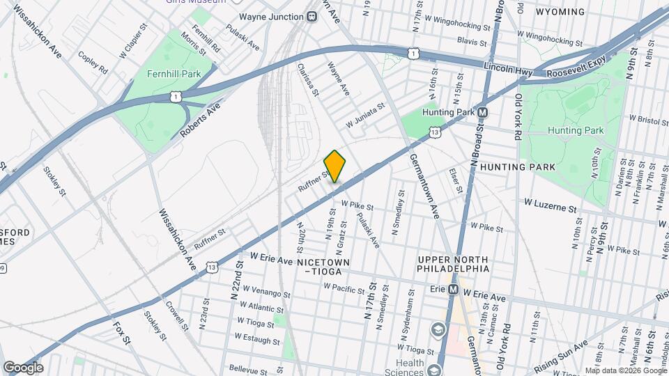 1911 W Hunting Park Ave Map and Location Details