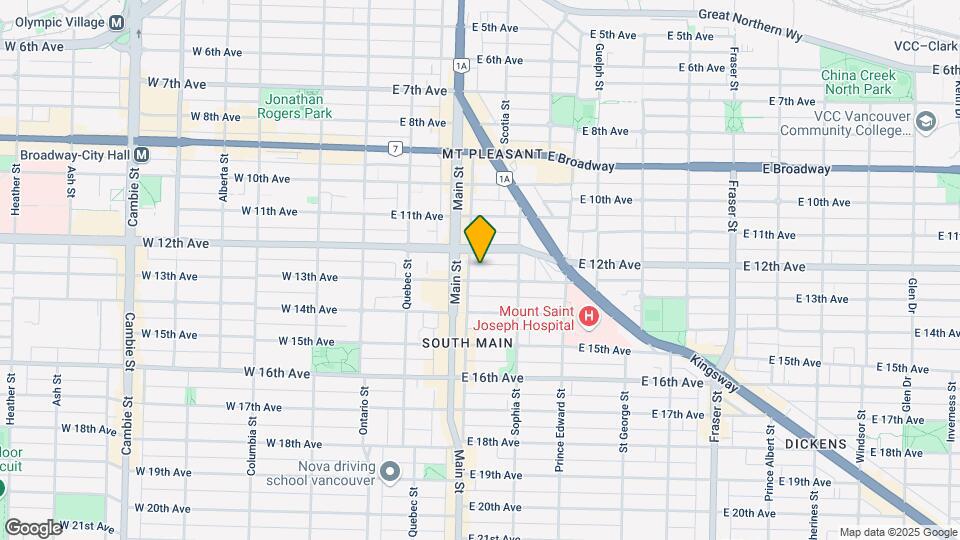229 E 13th Ave Map and Location Details