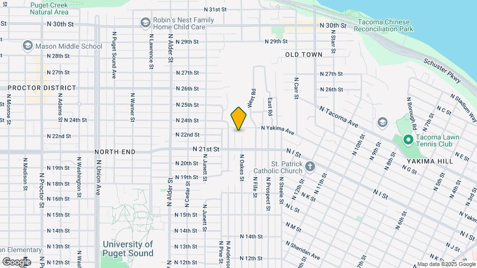 2122 N Oakes St Map and Location Details
