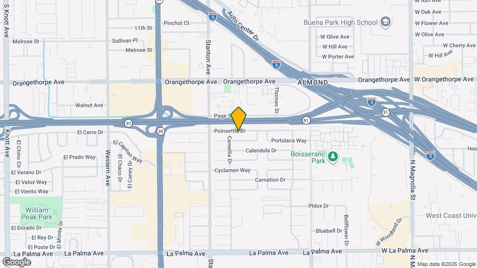 8134 Poinsettia Dr Map and Location Details