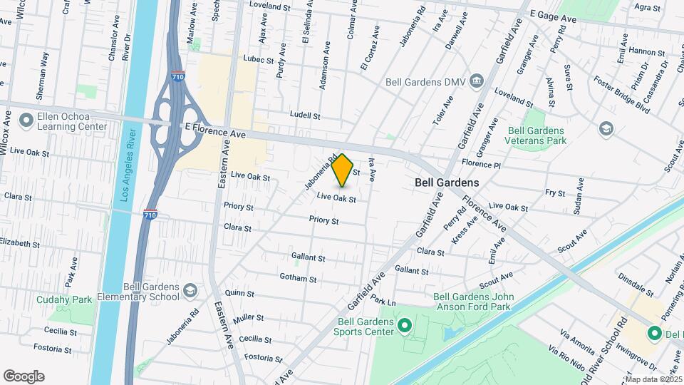 6003 Live Oak St Map and Location Details