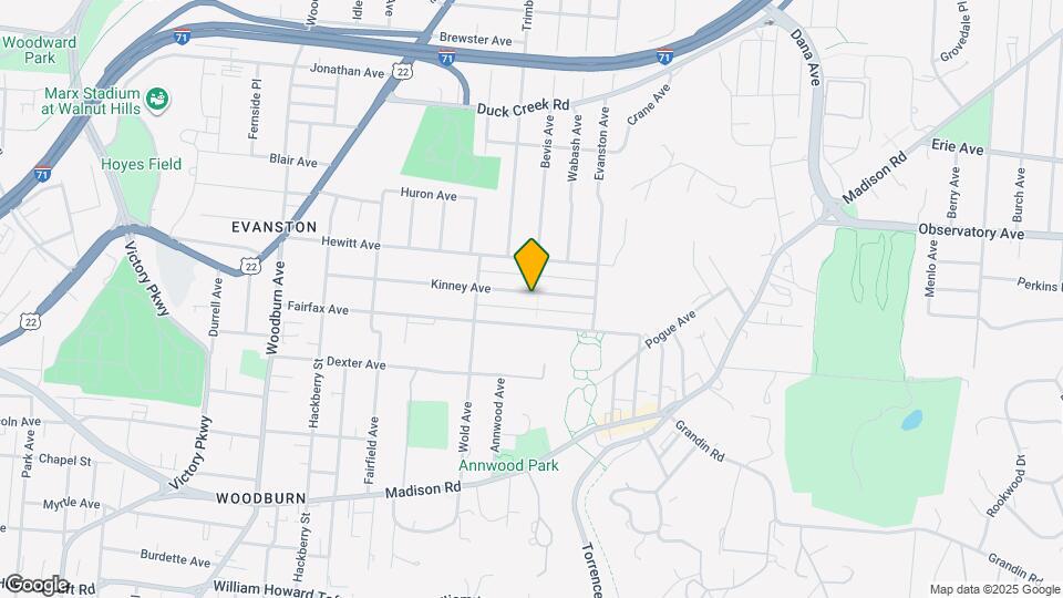 1949 Kinney Ave Map and Location Details