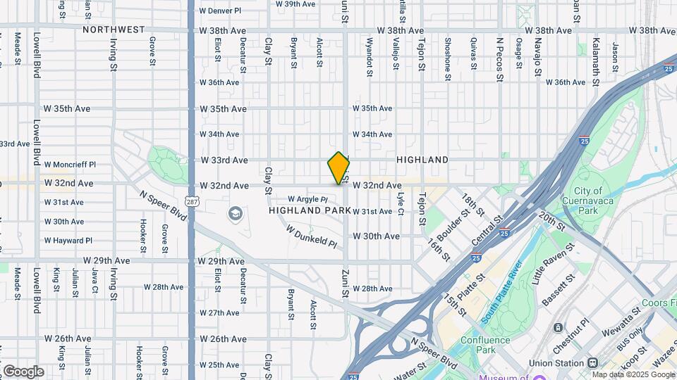 3157 Zuni St Map and Location Details