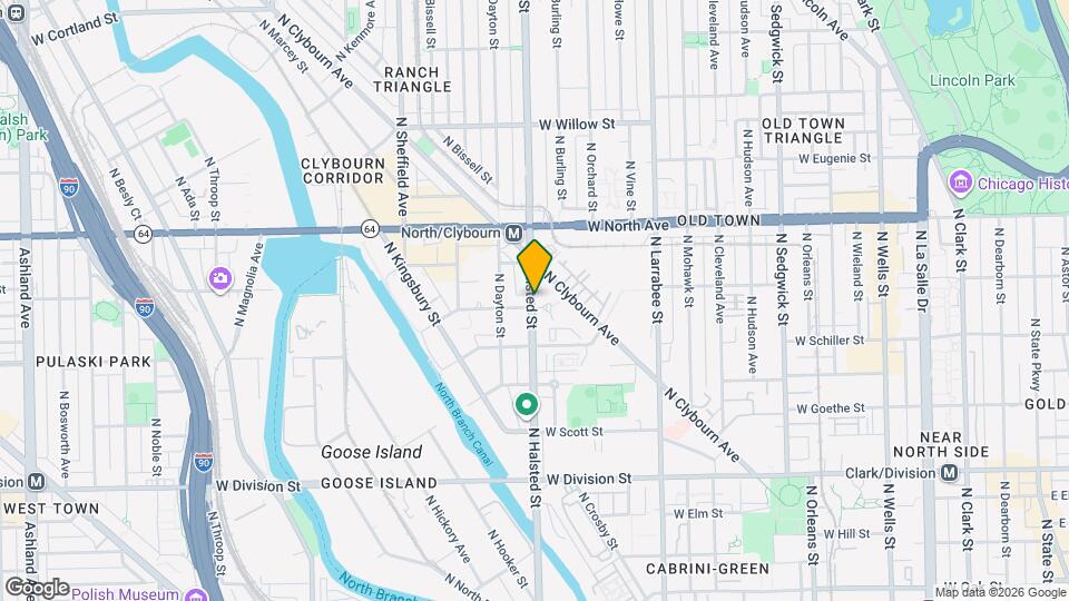 1487 N Halsted St Mapa y Detalles de la Ubicación