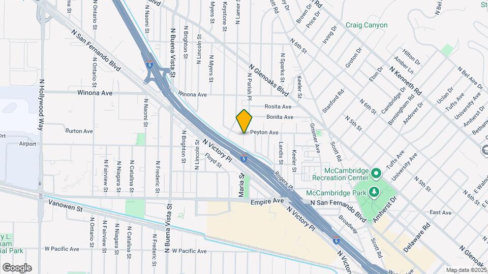 1956 N Parish Pl Map and Location Details