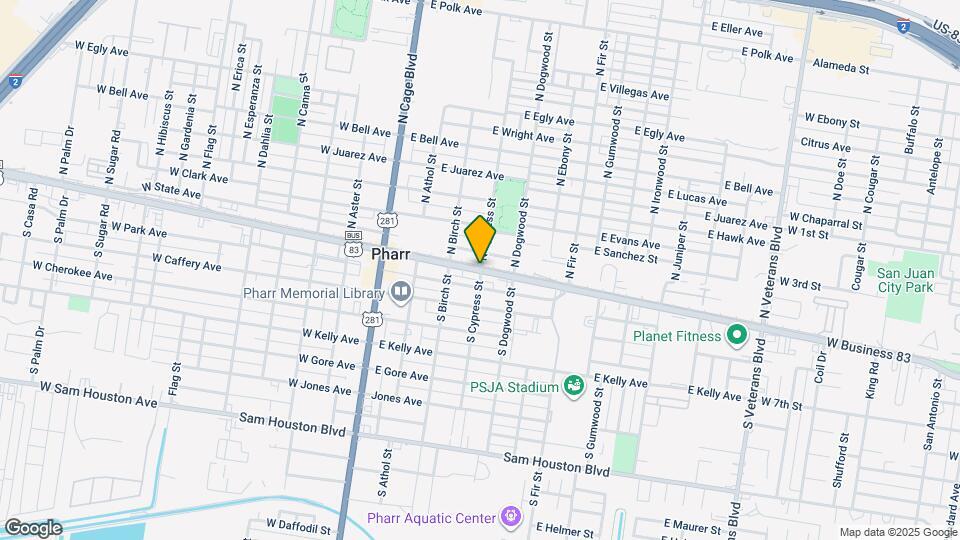 7 N Cypress St Map and Location Details