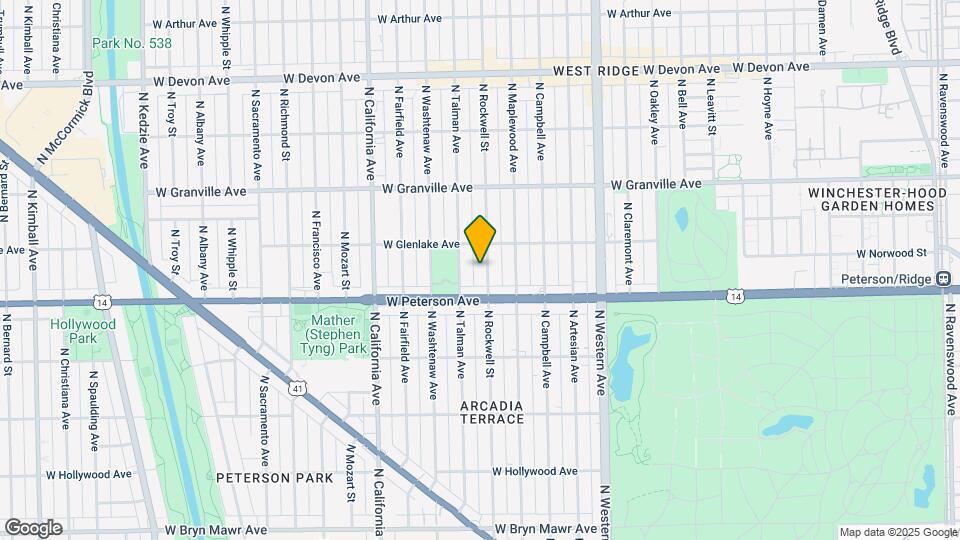 6034 N Rockwell St, Unit 2nd FL Map and Location Details