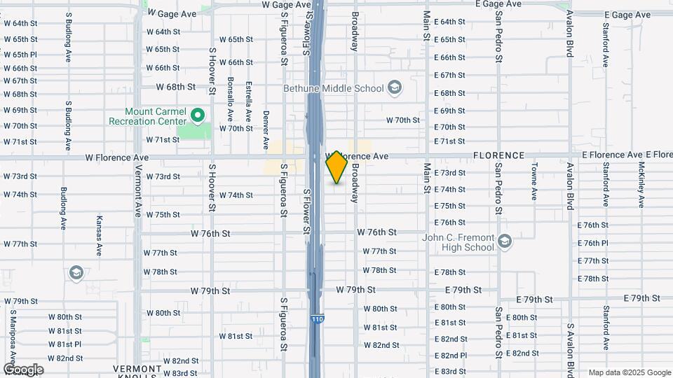 333 W 74th Street, Los Angeles, CA 90003 Map and Location Details