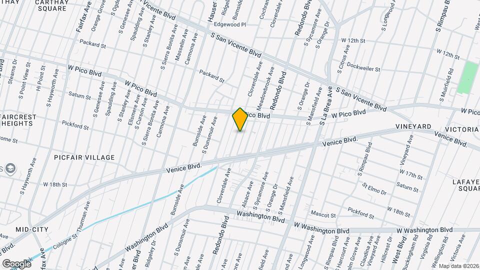 1454 S Cloverdale Ave, Unit 1454.5 Map and Location Details