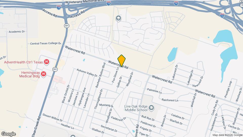 4502 Watercrest Rd Mapa y Detalles de la Ubicación