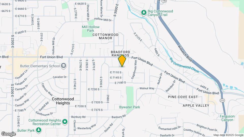 3070 E 7070 S Map and Location Details