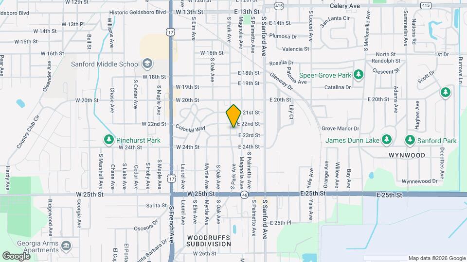 2205 S Park Ave Map and Location Details