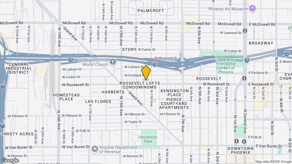 1118 W Roosevelt St Map and Location Details