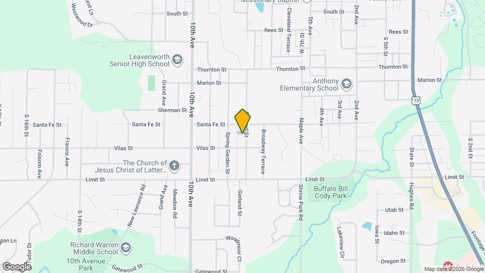 2600 Garland St Map and Location Details