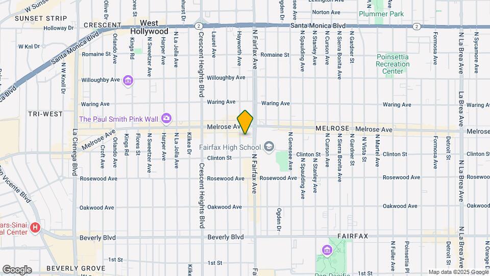 648 N Hayworth Ave Map and Location Details