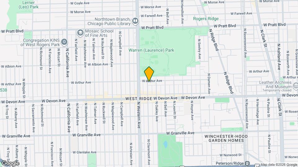 2321 W Arthur Ave, Unit 3 Map and Location Details