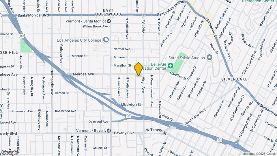 646 N Westmoreland Ave Map and Location Details