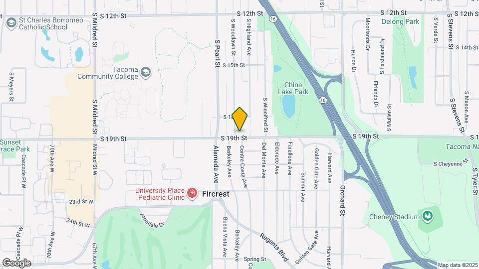 1825 S Woodlawn St Map and Location Details