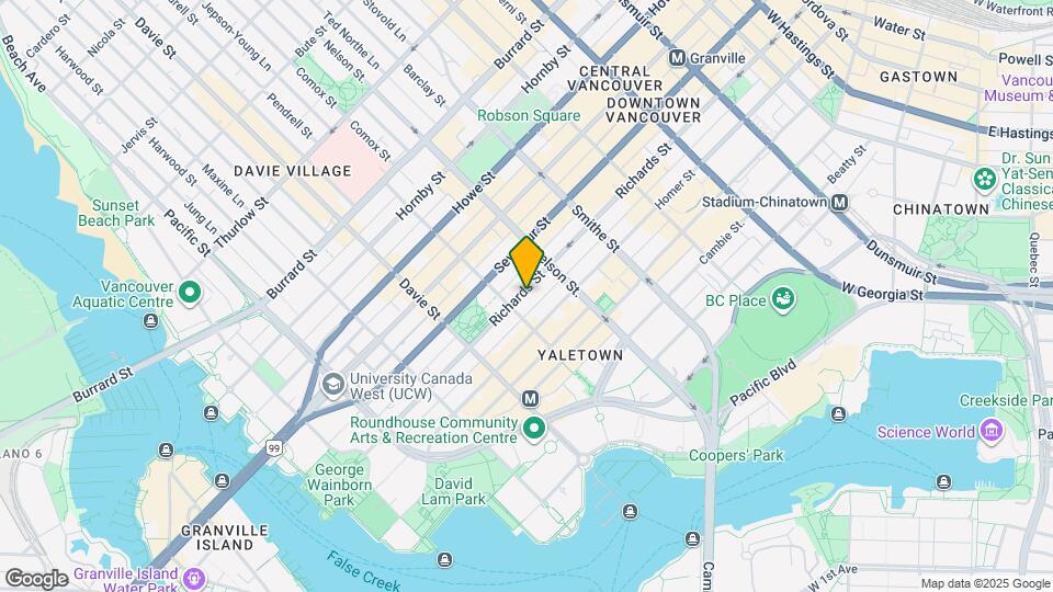 1070 Richards St Map and Location Details