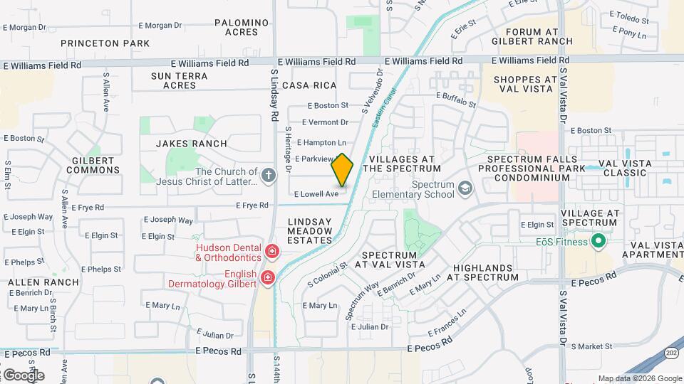 1084 E Lowell Ave Map and Location Details