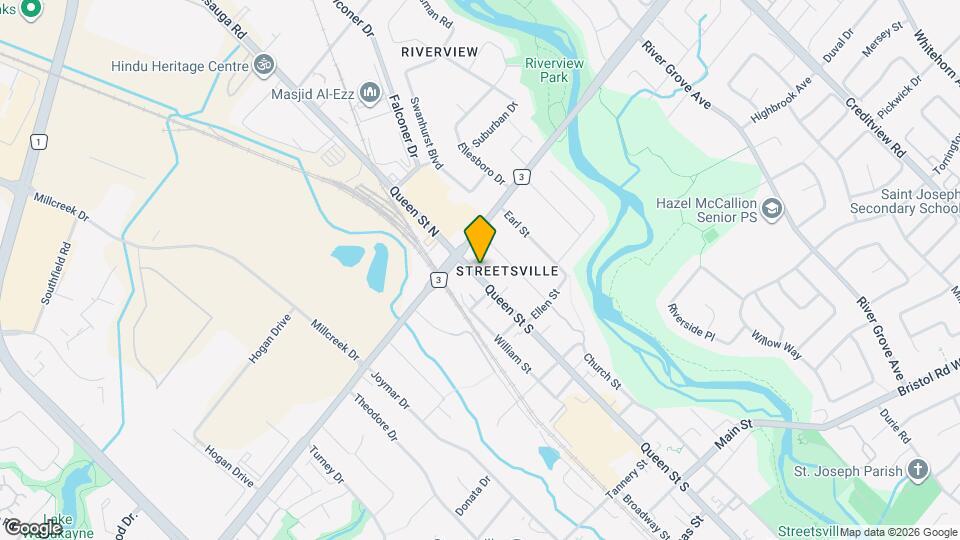 11 Queen St S Map and Location Details