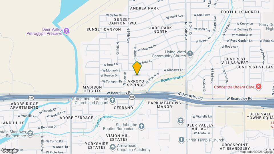 3815 W Runion Dr Mapa y Detalles de la Ubicación