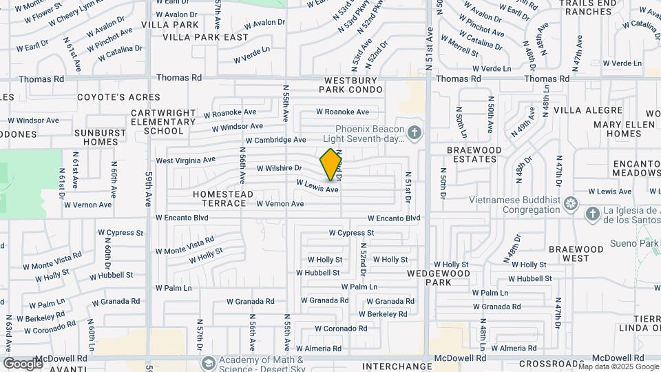 5336 W Lewis Ave Map and Location Details