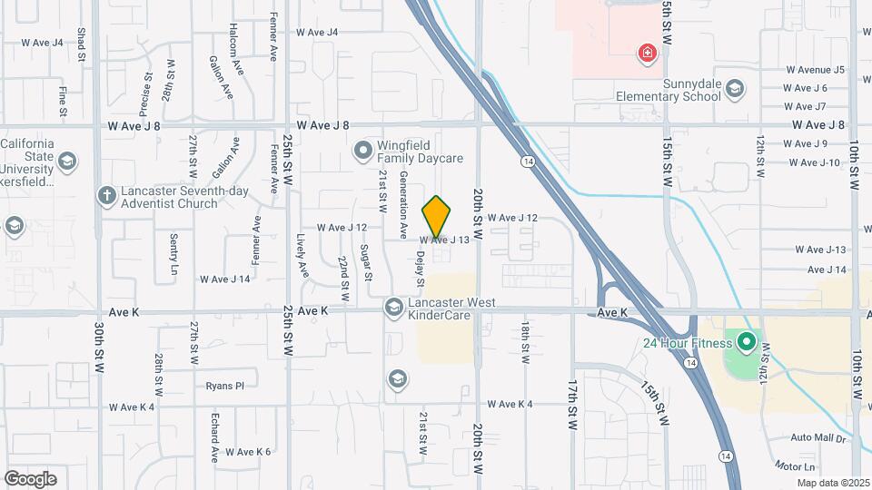 2040 W Avenue J13 Map and Location Details