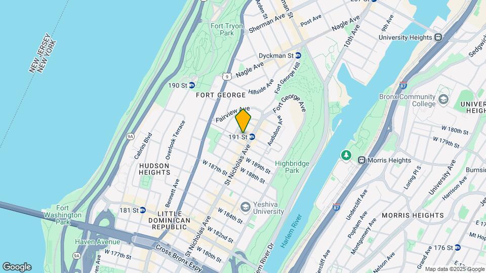 604 W 191st St Map and Location Details