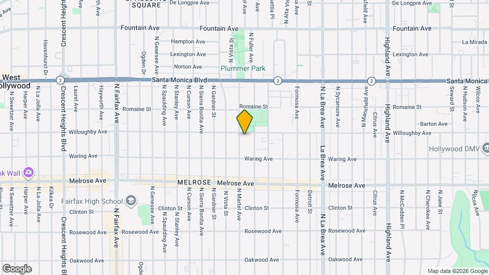 854 N Martel Ave Map and Location Details