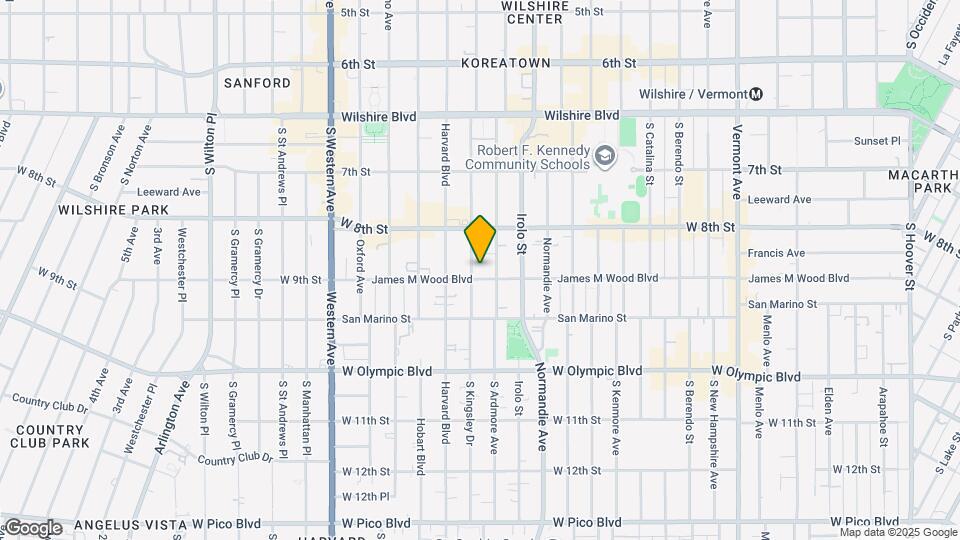 860 S Kingsley Dr Map and Location Details