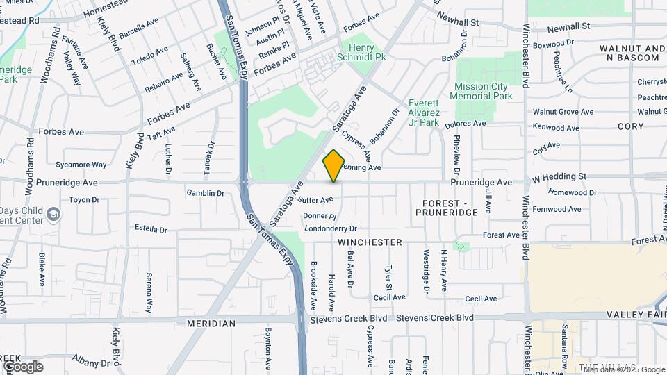 2354 Pruneridge Ave Map and Location Details