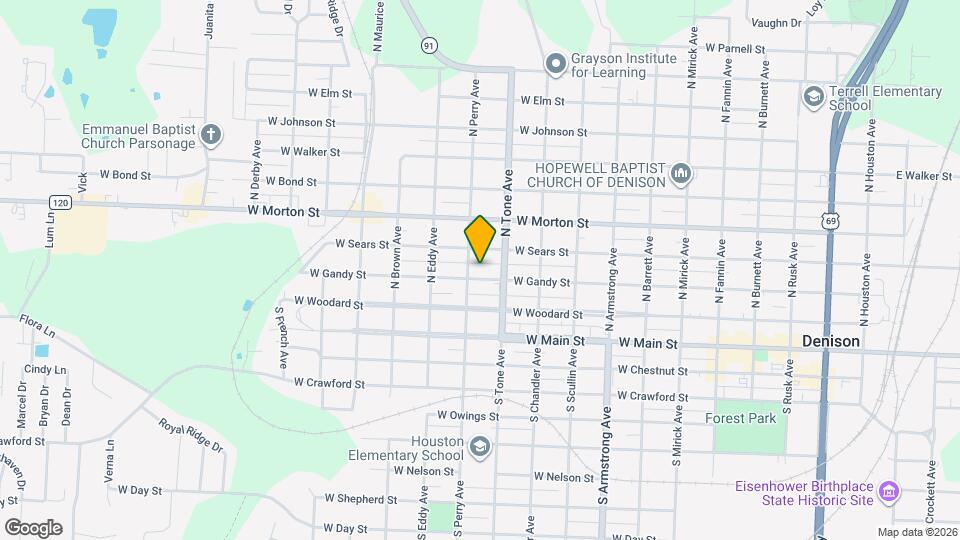 1123 W Gandy St Map and Location Details