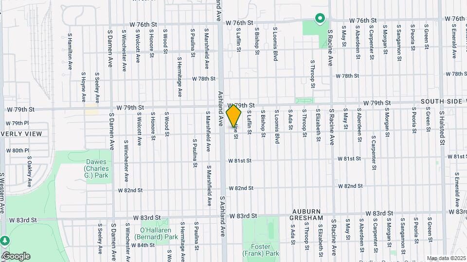 7954 S Justine St Map and Location Details
