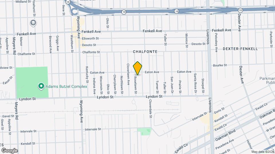 14656 Roselawn St Map and Location Details