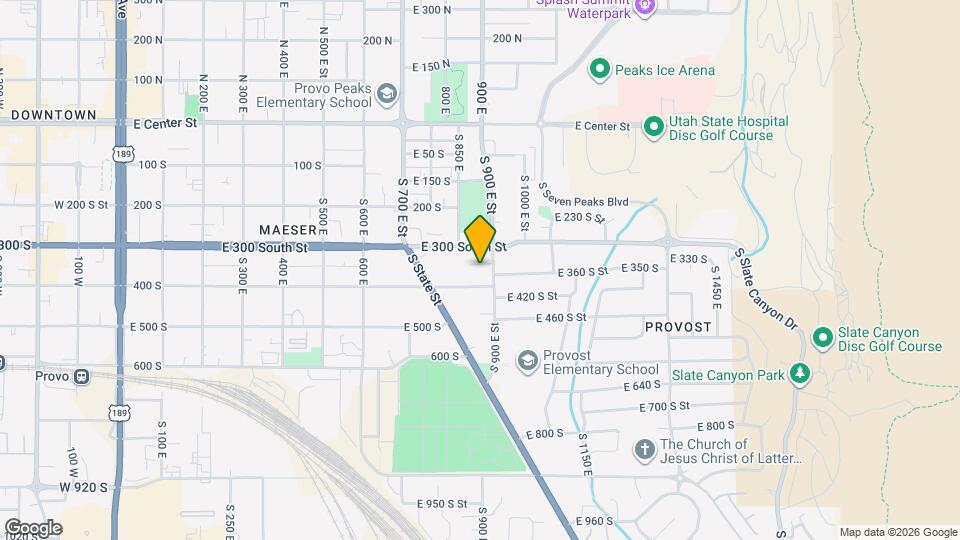 350 S 900 E Mapa y Detalles de la Ubicación